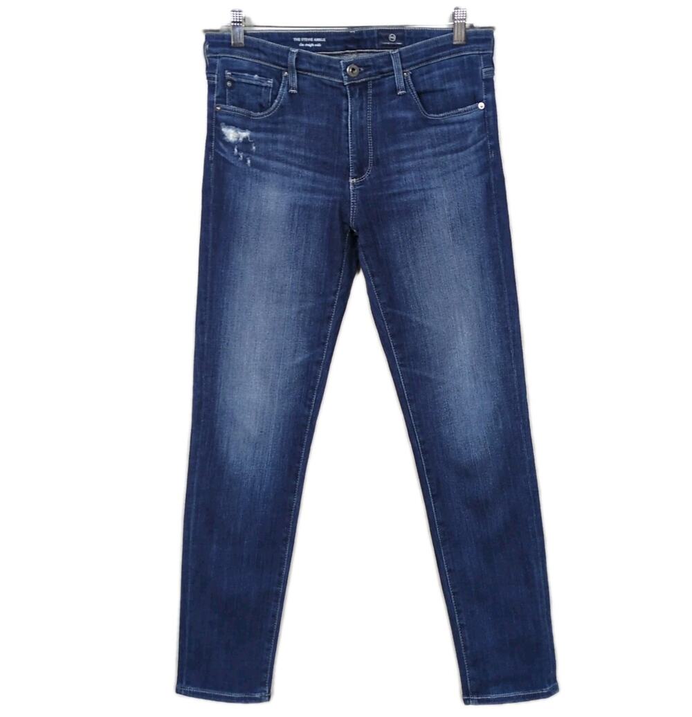AG Adriano Goldschmied The Stevie Ankle Slim Straight Jean Dark Wash Women's 29